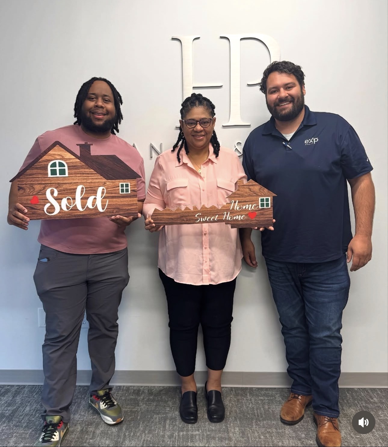 Matthew Privette with client at closing