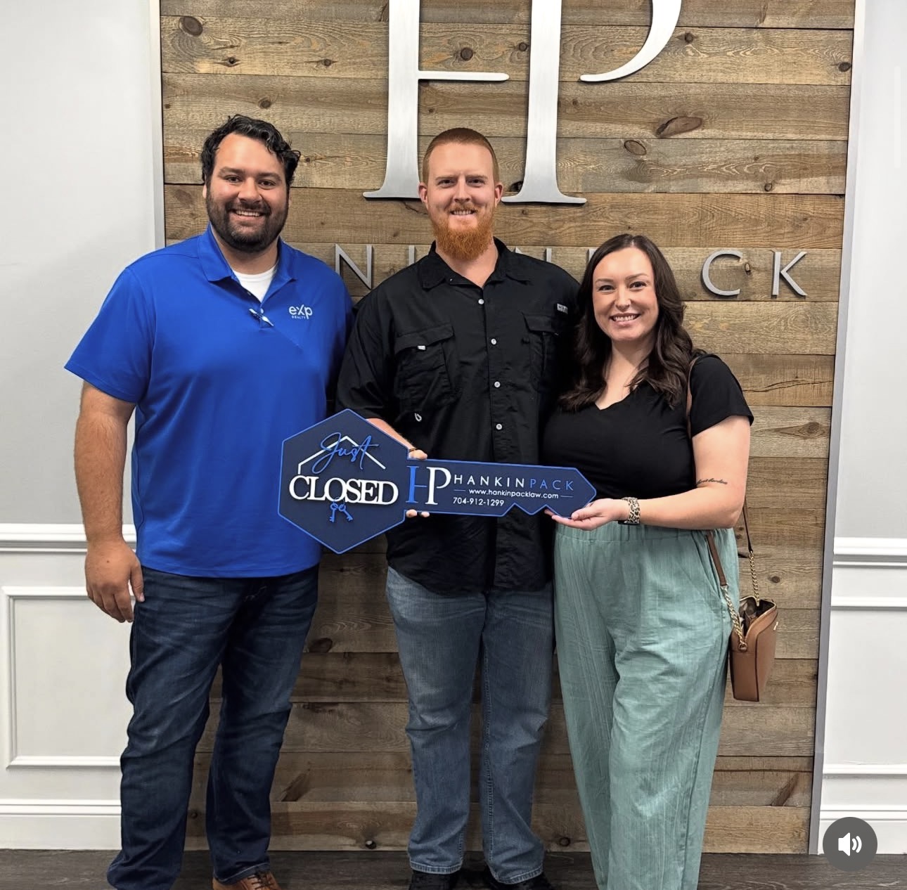 Matthew Privette with client at closing