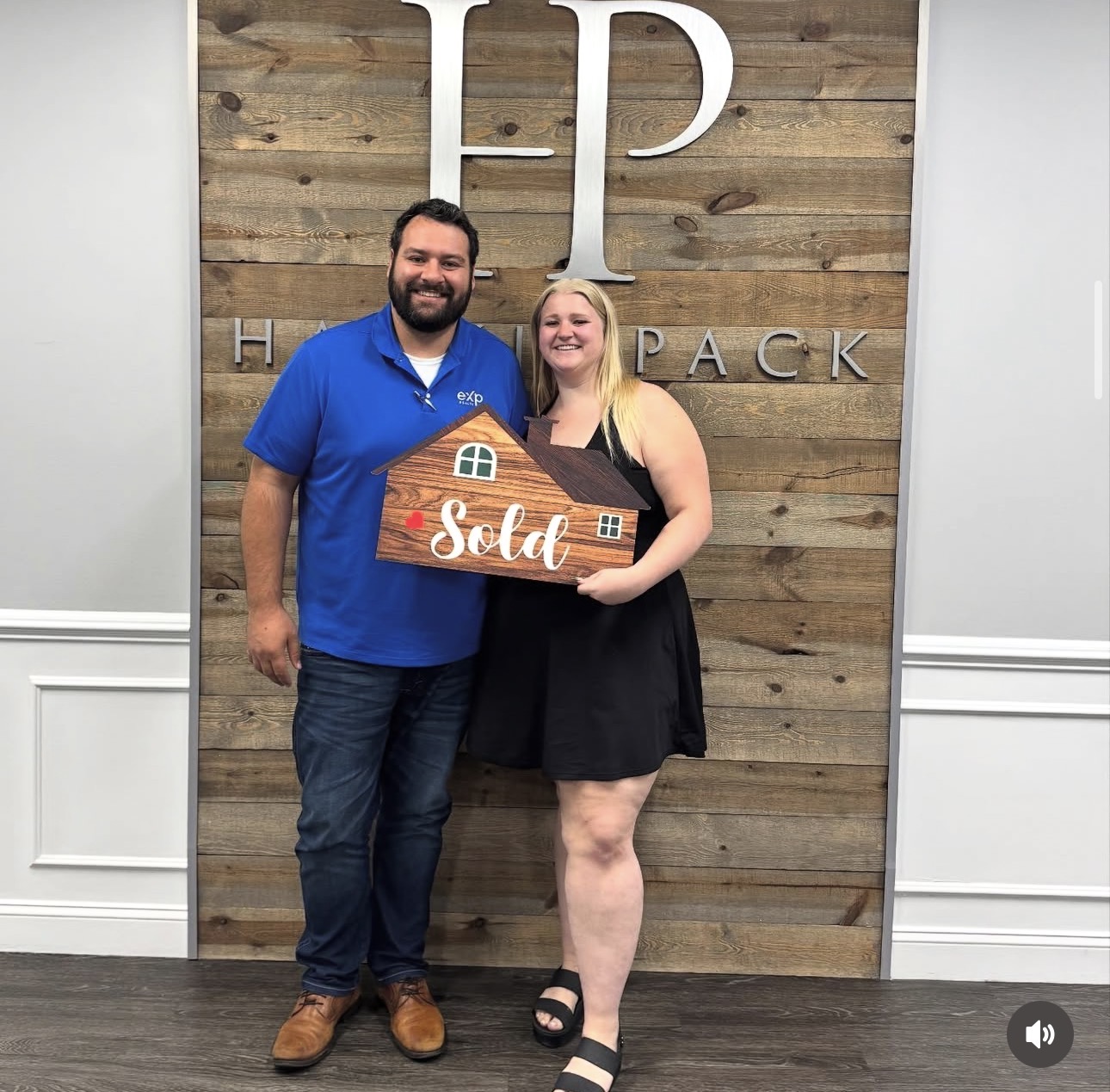 Matthew Privette with client at closing