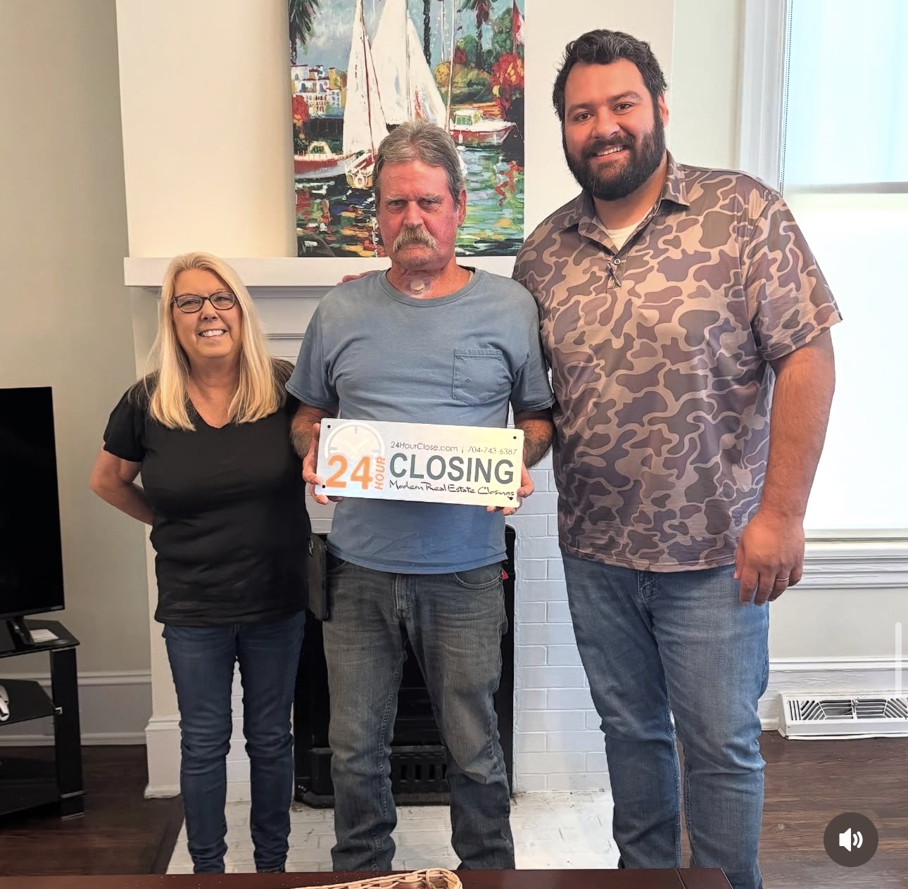 Matthew Privette with client at closing